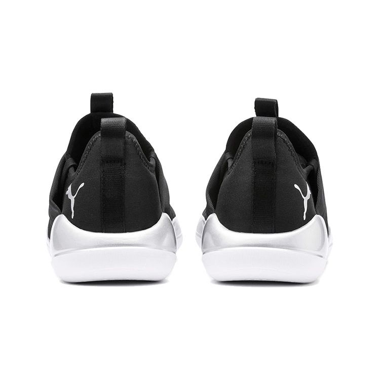 Puma Flourish Stellar Low Top Running Shoes Women Sneaker Black Silver White 192337-05