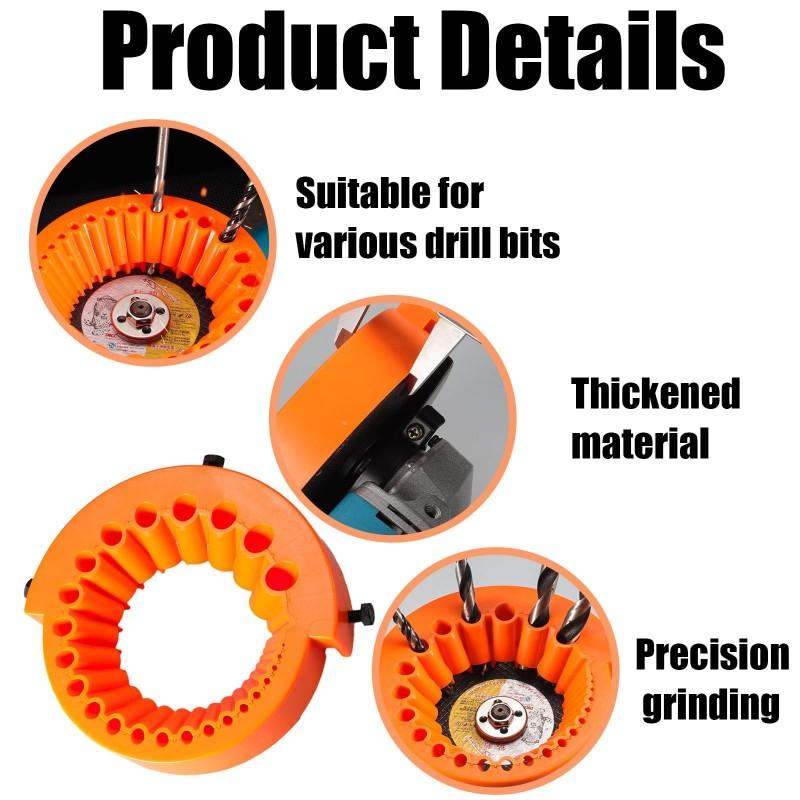 Multipurpose Drill Bit Grinding Sharpener Polishing Grinding Tool 125Mm Angle Grinder Powered Tool Parts For 2-13Mm Drill Bits Set