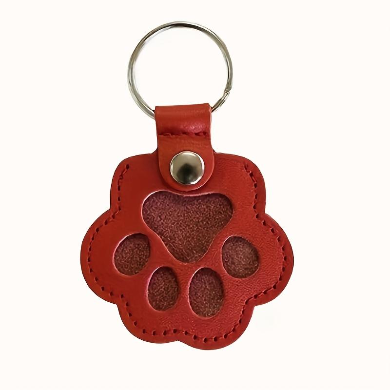 Pet Hair Clipper Storage, Dog Paw Keychain, Memorial Box, with Funeral Hair Storage for Pets, Leather, Pawprint Design Storage