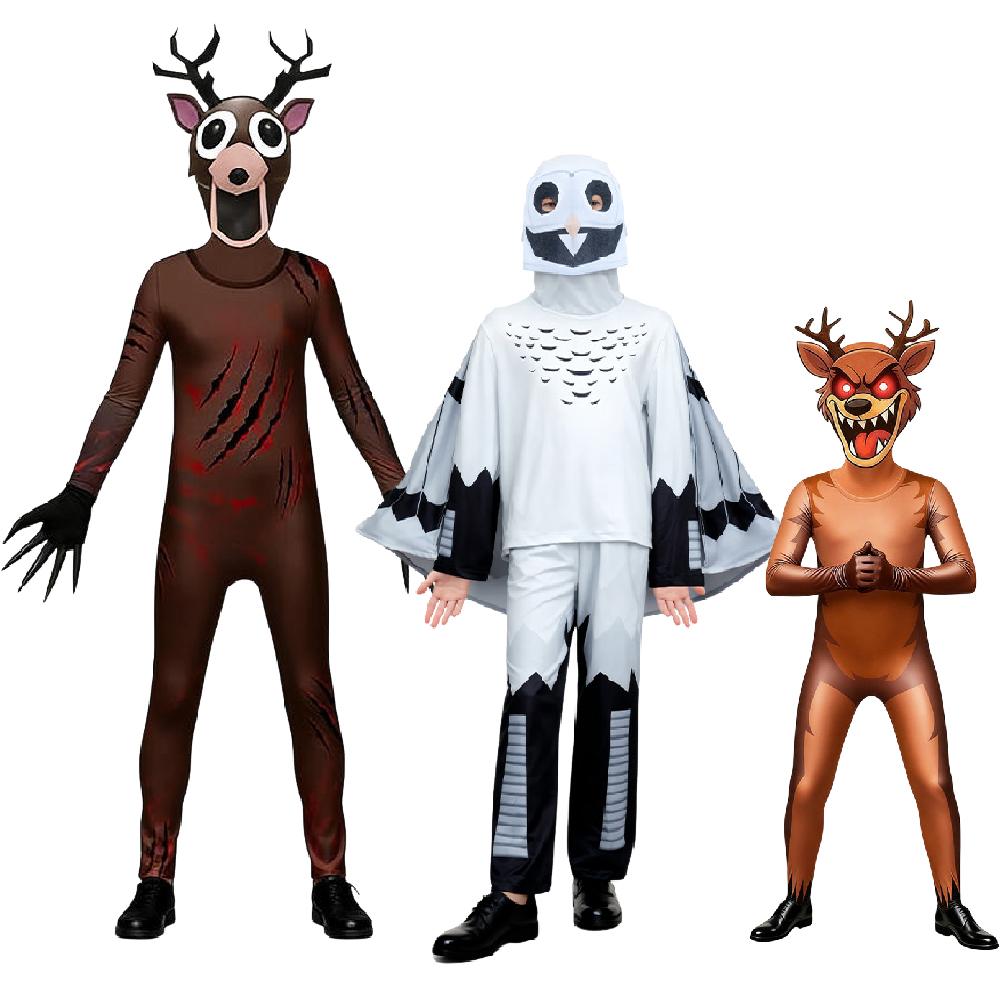 Halloween 99 Nights In The Forest Elk Cosplay costume Deer Owl Jumpsuit Party Costumes ideal for adult childre