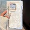 White Lace Patterned Lychee Textured Phone Case for Xiaomi Poco F7 F6 F5 X7 X6 X5 M6 Pro4G for Xiaomi 15 14 13 15T 14T 13T Cover