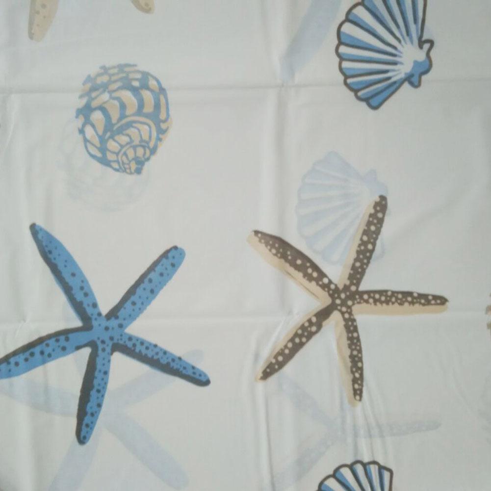 PEVA Bathroom Shower Curtains Waterproof Thickening Bath Curtain Starfish Hibiscus Pattern Bathroom Shower Accessories