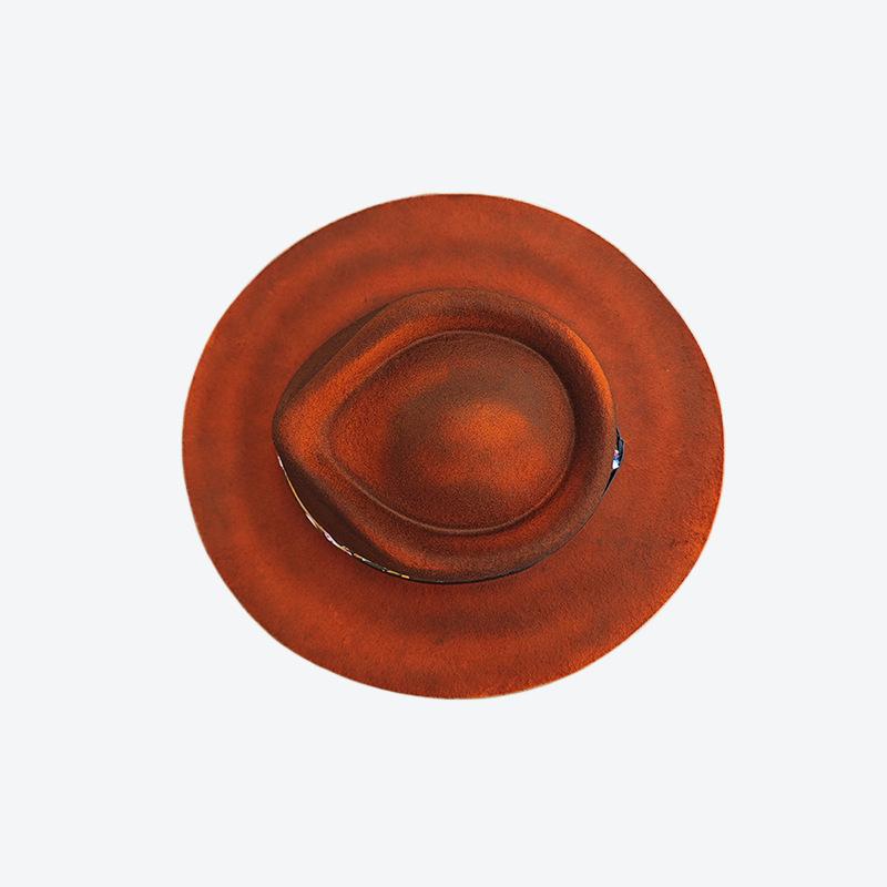 Retro Retro Wool Top Hat Burnt Top Hat Wool