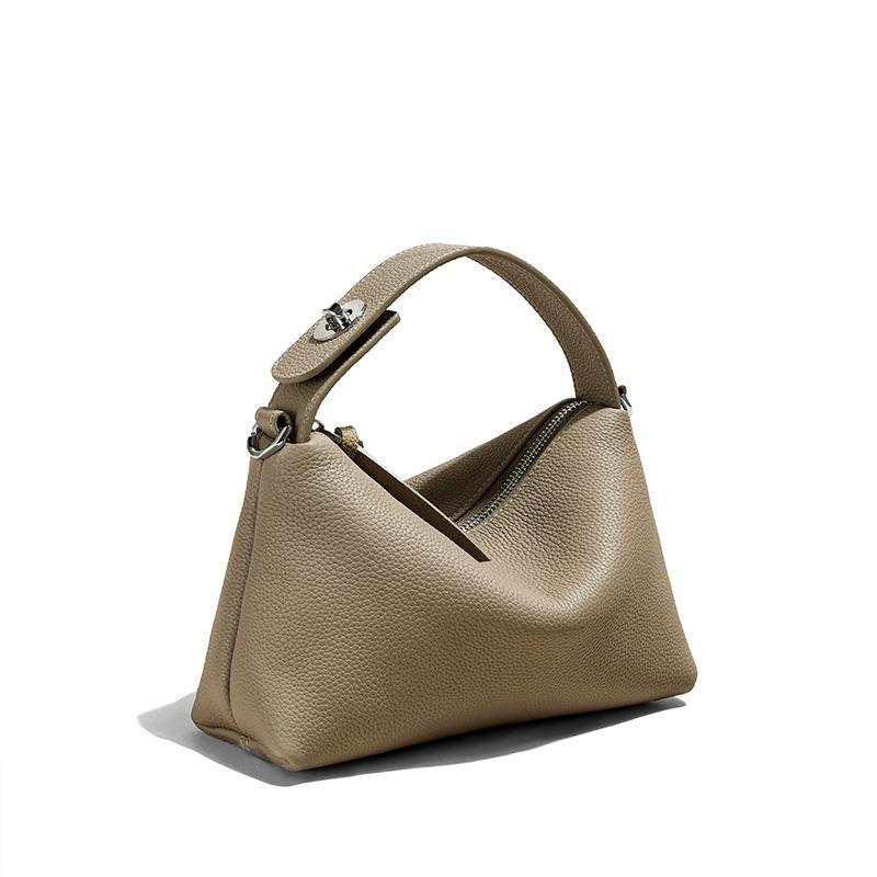 First Layer Cowhide Bag Women's New Genuine Leather Women's Bag High-end Light Luxury Niche Shoulder Bag Women's Handbag