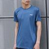 Li-Ning Plain Minimalist Logo Print Round Neck Quick-Dry Short Sleeve T-Shirt Men Tops Navy-Blue ATSS459-4