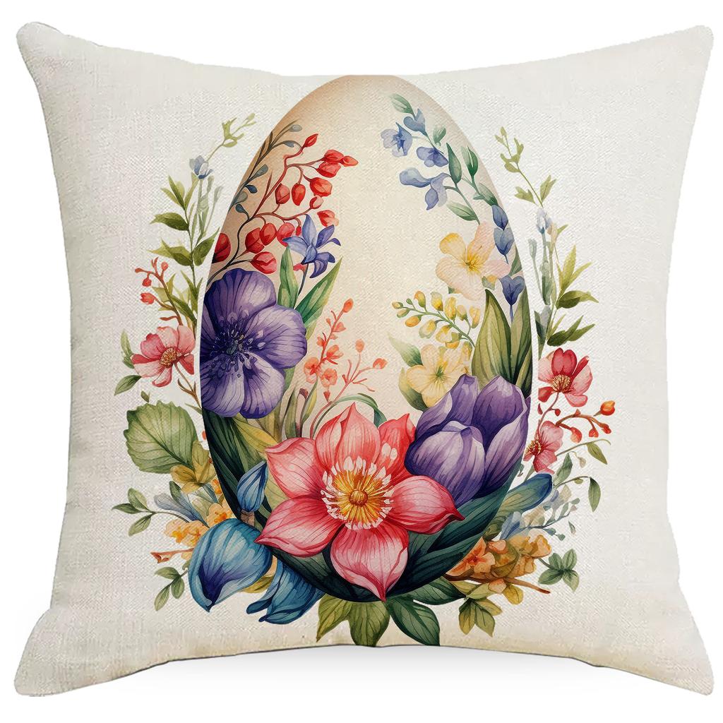 New Easter Bunny Easter Egg Sofa Decorative Pillow Cushion Cover