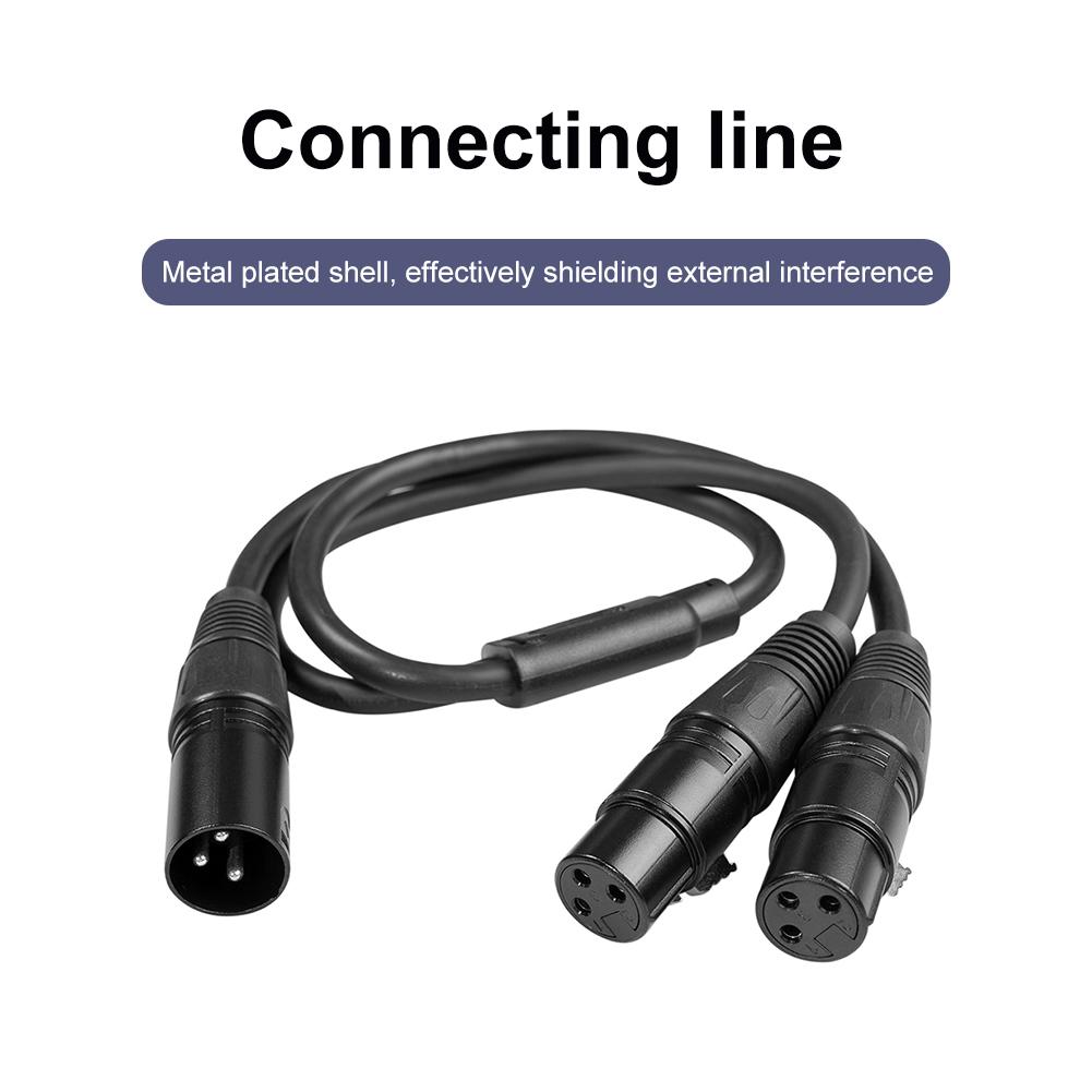 50cm XLR Splitter Cable 3Pin XLR Splitter Male To 2 Female Cable 1 Male To 2 Female XLR Y Splitter XLR Y Splitter Cable