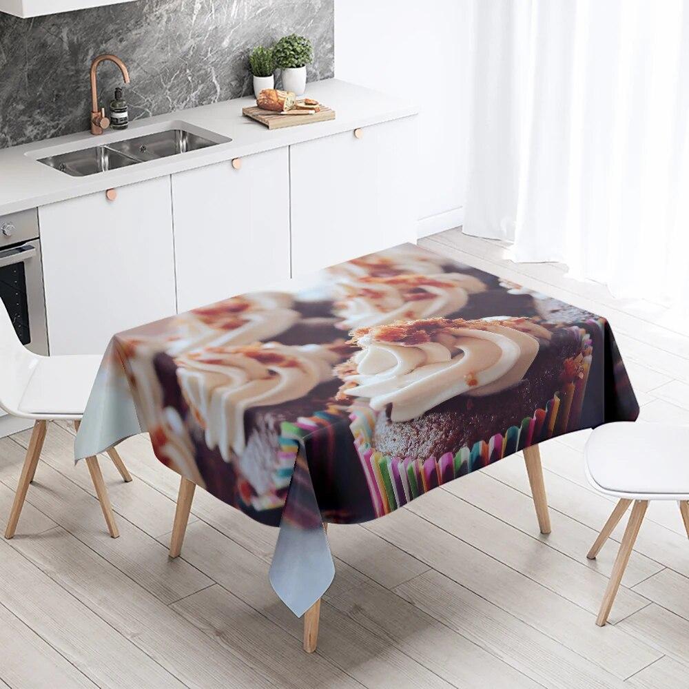 Fata de masa Cupcake Gourmet Impermeabil Dreptunghi Decor petrecere Nunta Masa Restaurant Bucatarie Acasă