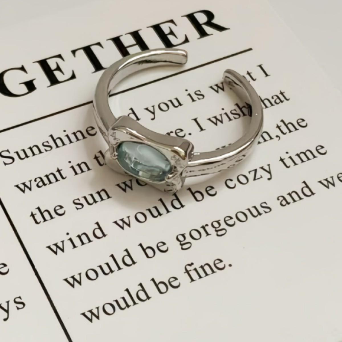 Moonstone Women s Fashionable Open Adjustable Ring with Unique Design