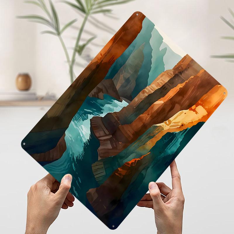

Go With the Flow Printed Poster Customized Wall Art Retro Vintage Metal Tin Signs for House Decor Decoration Garage Decorations 20x30cm（7.8x11.8inch）