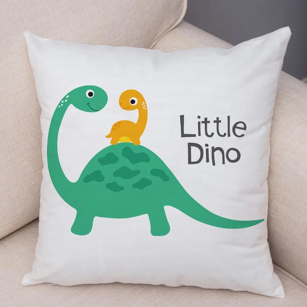 Süße Cartoon-Dinosaurier-Dekorative Kissenhülle Büro Wohnzimmer Heim-Kissenhülle Auto-Schmuck