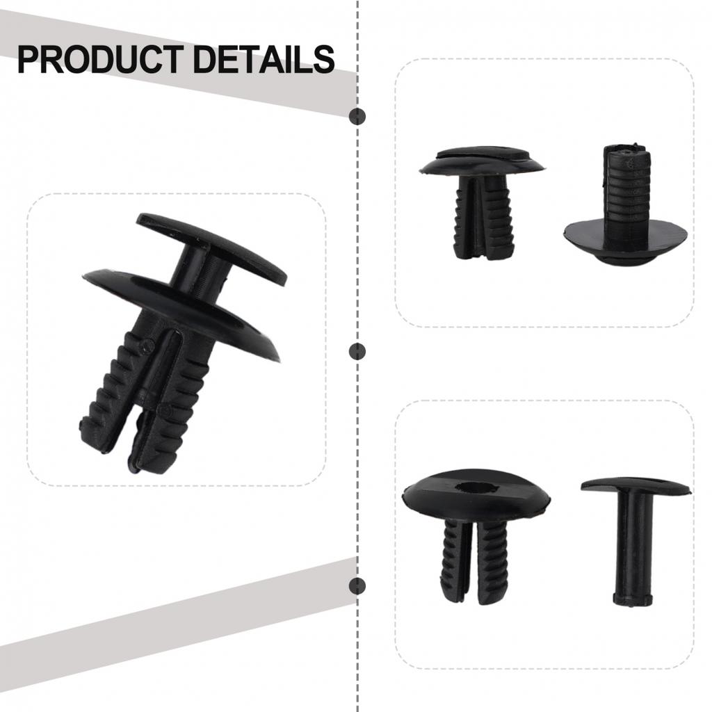 20mm Collar Clips Black Door Trim Clips Lining Trim