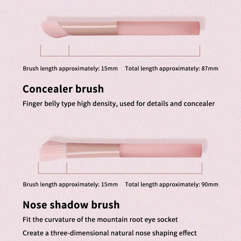 10Pcs Synthetic Makeup Brushes Professional Foundation Powder Concealers Eye Shadows Soft Handle for Face