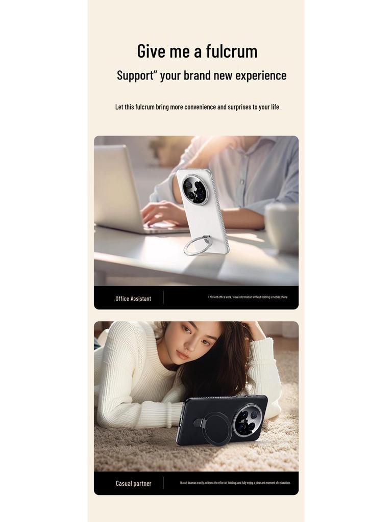 Huawei Mate70 Pro Magnetic Leather Case with Heat Dissipation and Stand Function