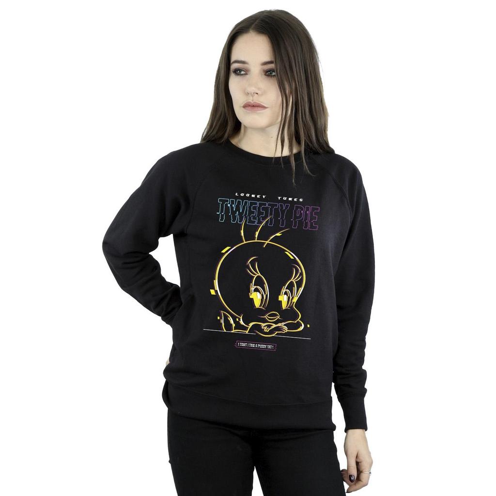 Looney Tunes Womens/Ladies Tweety Glitch Sweatshirt