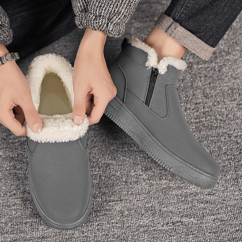 Moda Slip On Uomo Antifreddo Sneakers Lunghe Scarpe Retro Stivali Alti Senza Tacco Sport Super Marca Tipo Lofer Sapatenis Classico