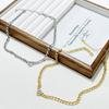 New INS Love Rhinestone Women's Bracelet, Fashionable Light Luxury Niche Heart-shaped Stacked Cuban Necklace