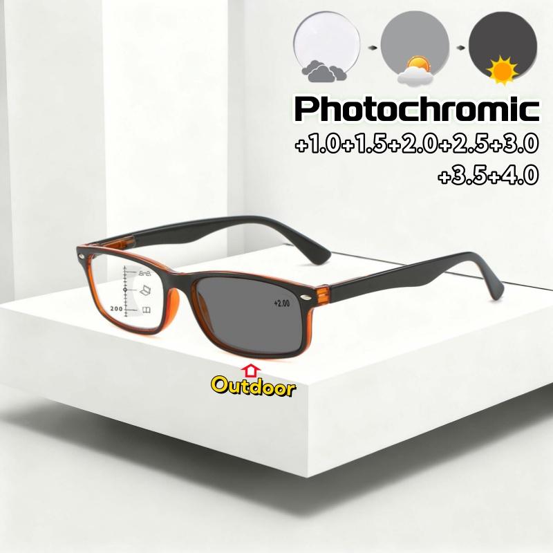 Progressive Multifocal Photochromic Reading Glasses for Near Far Vision Business Eyewear Eye Protection +1.0 To +4.0