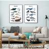 Child Poster Whale Shark Marine Animal Nursery Canvas Art Print Education Wall Picture Painting Nordic Baby Kids Room Decoration
