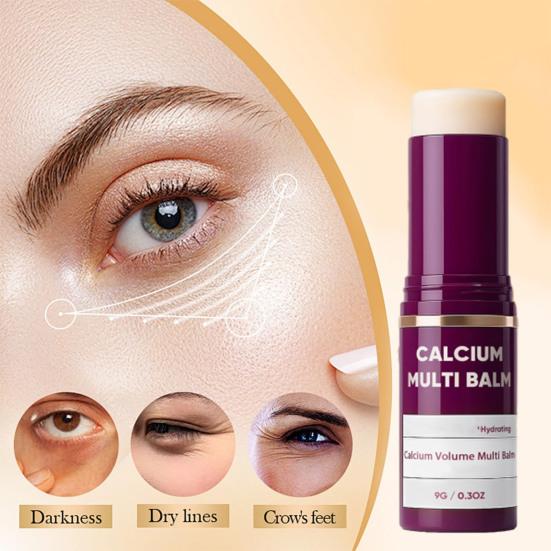 Multi-Balm Stick for Face Eyes Lips Collagen Hydration & Anti-Aging Moisturizing Cream 9g Portable Day And Night Balm for Wrinkles Dry Skin