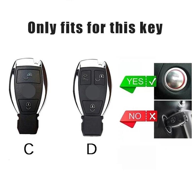 2025 Hot Car Sticker Zinc Alloy Car Remote Key Case Full Cover For Mercedes Benz A B C E R Class GLS GLA GLK GLC CLS CLA AMG W20