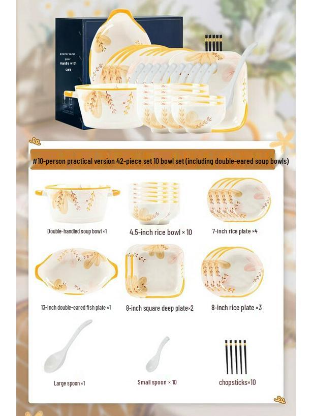 Mo De Lanka Elegant Cream Style Ceramic Dinnerware Set