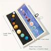 Deluxe Solar System Crystal Collection - 9 Planets Natural Stone Set & Universe Themed Tabletop Decor, Mineral Specimen Gift Box