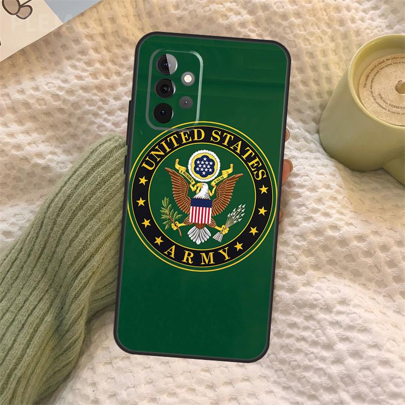 U.S Army Flag Case For Samsung Galaxy A55 A06 A05 A36 A26 A16 A54 A34 A14 A22 A32 A52 A35 A15 A53 A13 A56