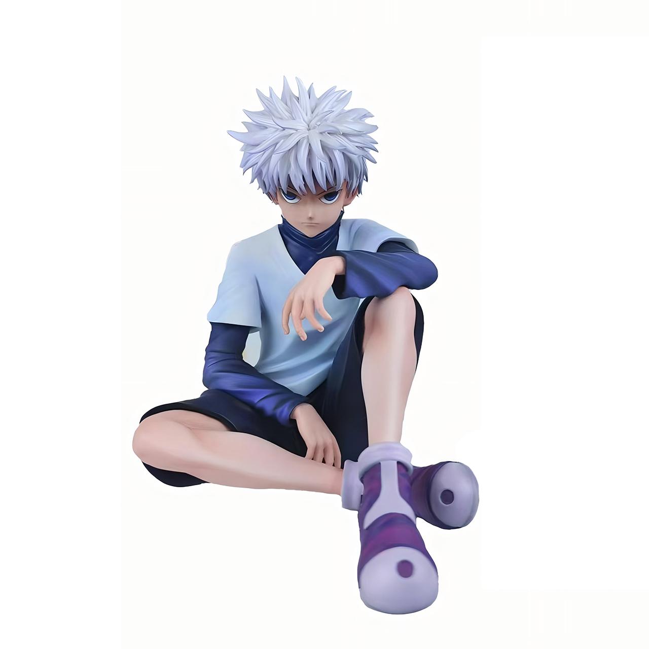 

12cm Anime Killua Zoldyck Figure Action Sitting Pendant Collectible Model Figurine Toy Gifts Toys GON FREECSS PVC Entertaining Play Safe Kid Friendly 12cm