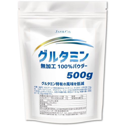 JAY&CO. Glutamine (Origin: Indonesia, Korea) with Reduced Flavor (500g)