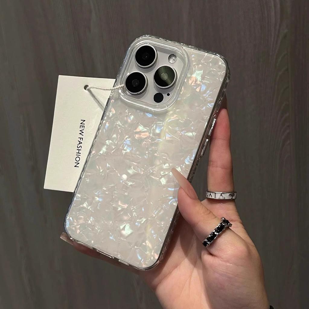 Muschelmuster IMD Handyhülle für Apple 17AIR Sturzsicher Matte Hartschale Anti-Fingerabdruck Mode IMD Handyhülle