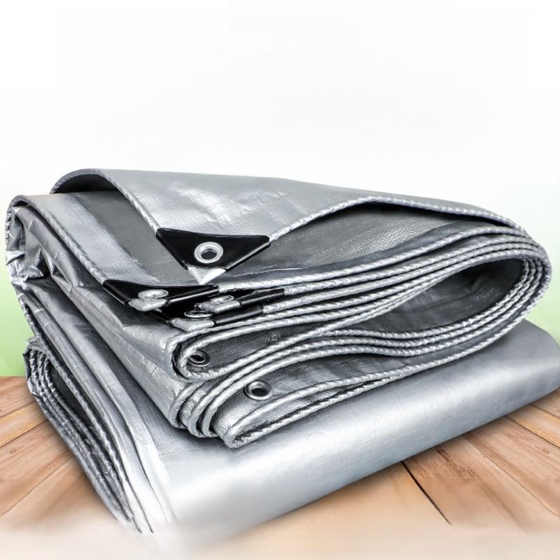Thick Awning Cloth Thick Waterproof and Rainproof Cloth Outdoor Double Silver Sunshade Cloth Tarpaulin Sunscreen Cloth