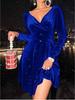 Women's New V-Neck Long Sleeve Fashion Sexy Evening Dress Dress Women's Clothing