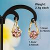 1 Pair Drainage Earrings for Women Simple Zircon Hoop Earrings Fashion Jewelry Gifts