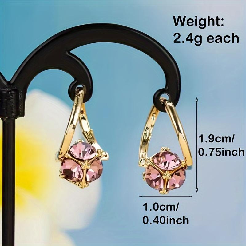 1 Pair Drainage Earrings for Women Simple Zircon Hoop Earrings Fashion Jewelry Gifts