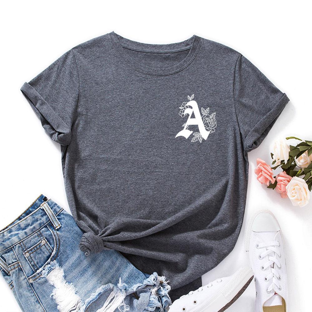 Casual Loose Top Fashion Print Short Sleeve Simple T-Shirts Women’s