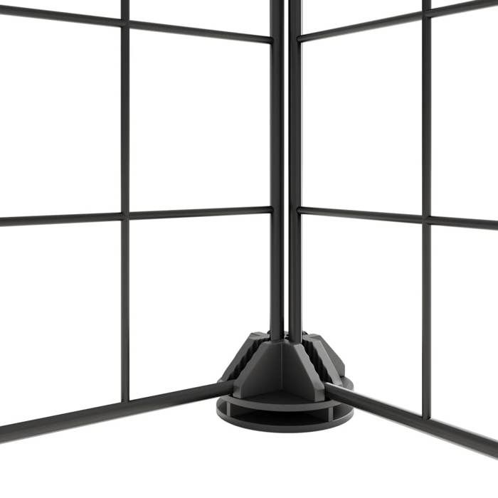 3114038 vidaXL Pet Cage with 28 Panels and Door Black 35x35 Cm