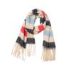 Women's Winter Colored Stripes Scarfs Vintage Casual Scarf Shawl Wraps Poncho Blanket Fringe Soft Thick Scarfs Chunky Long Shawl Scarves for Women