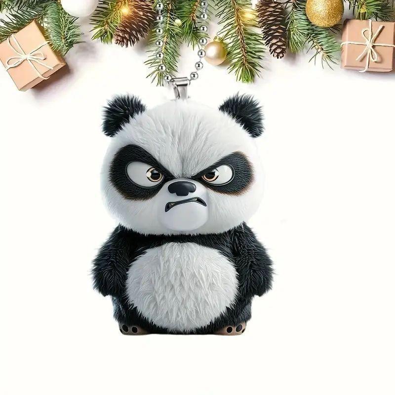 Panda Car Interior Decor Acrylic Car Mirror Ornament For Automotive Decoration And Gift