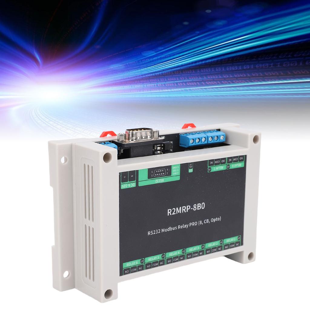 Industrial Relay Module for  232 Interface RTU Optocoupler Isolation Module ABS Enclosure DB9 Male