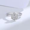 Buyee 925 Sterling Silver Wedding Ring Light White Zircon Ring Finger for Girl Woman Classic Family Party Fine Jewelry Circle