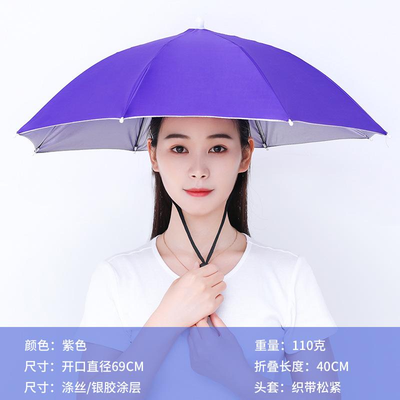 Foldable Outdoor Umbrella Hat Women Men Fishing Headwear Sun Cap Camping Fishing Headwear Cap Beach Head Hats
