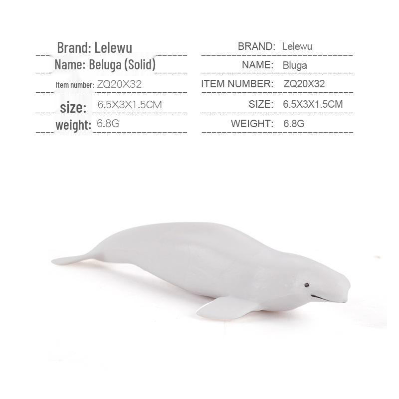 Children's Marine Animal Model Set: Mini Whale, Shark, Dolphin, Turtle, Sea Lion