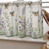 Butterfly Lavender Print Cabinet Window Decor Partition Voile Curtain  for Living Room Bedroom