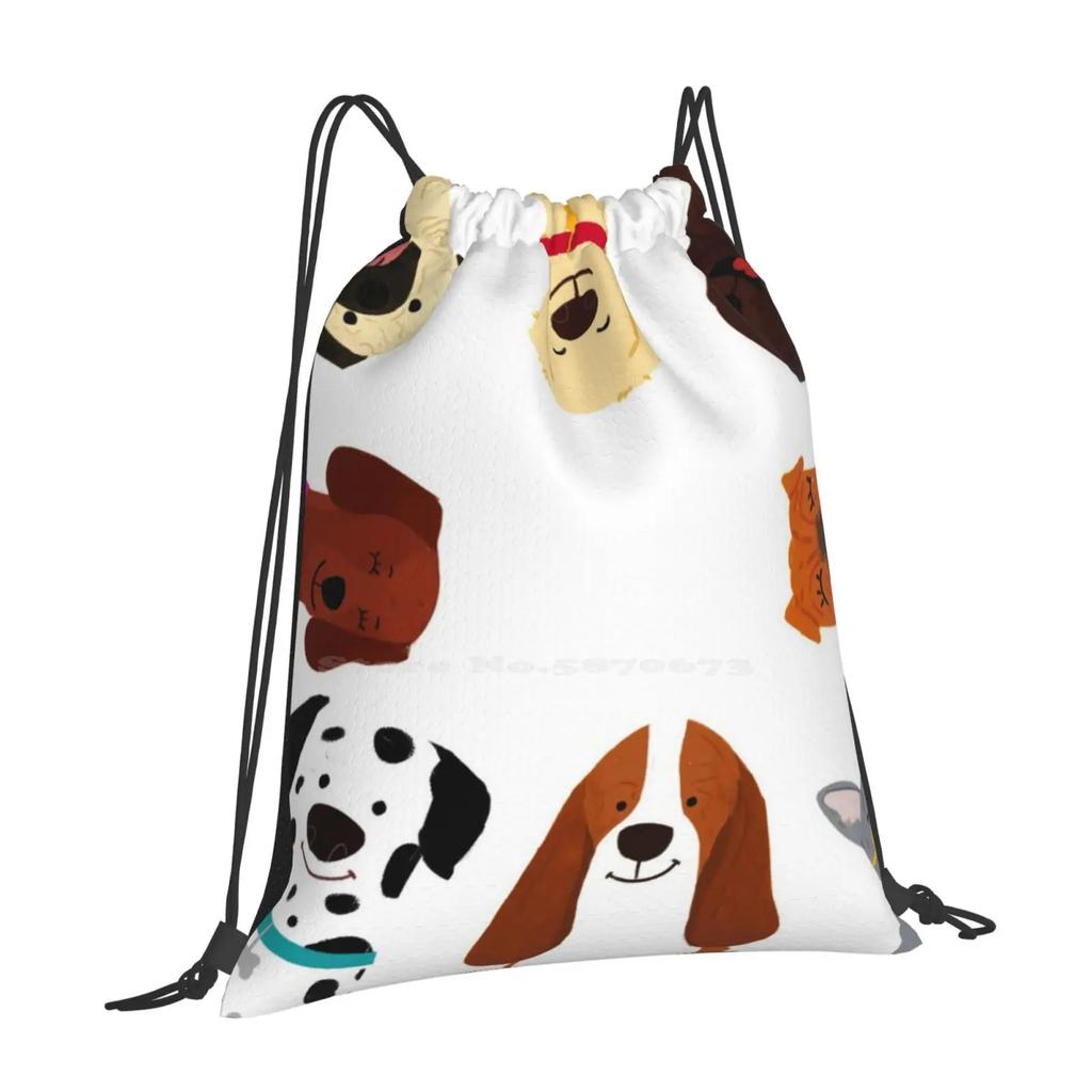 Dogs! Bag Backpack For Men Women Girls Teenage Dogs Pugs French Bulldog Labrador Cute Animal Kids