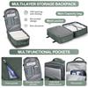 Expandable Travel Laptop Backpack for Men and Women, Large Capacity Waterproof Hand Luggage, Airplane Carry-On Bag