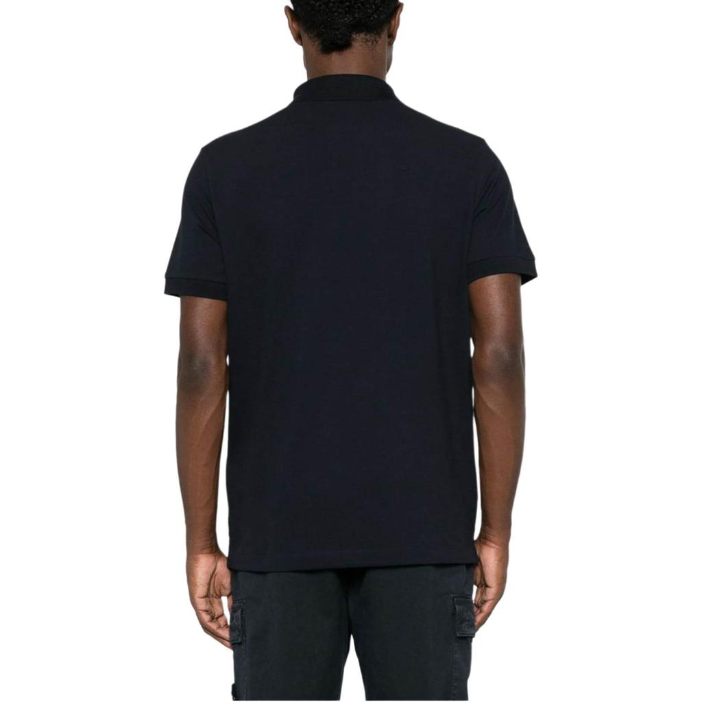 STONE ISLAND Logo Knopf Kurzarm Polohemd Herren Polohemden Blau K1S1522002-SCS0017-V0020