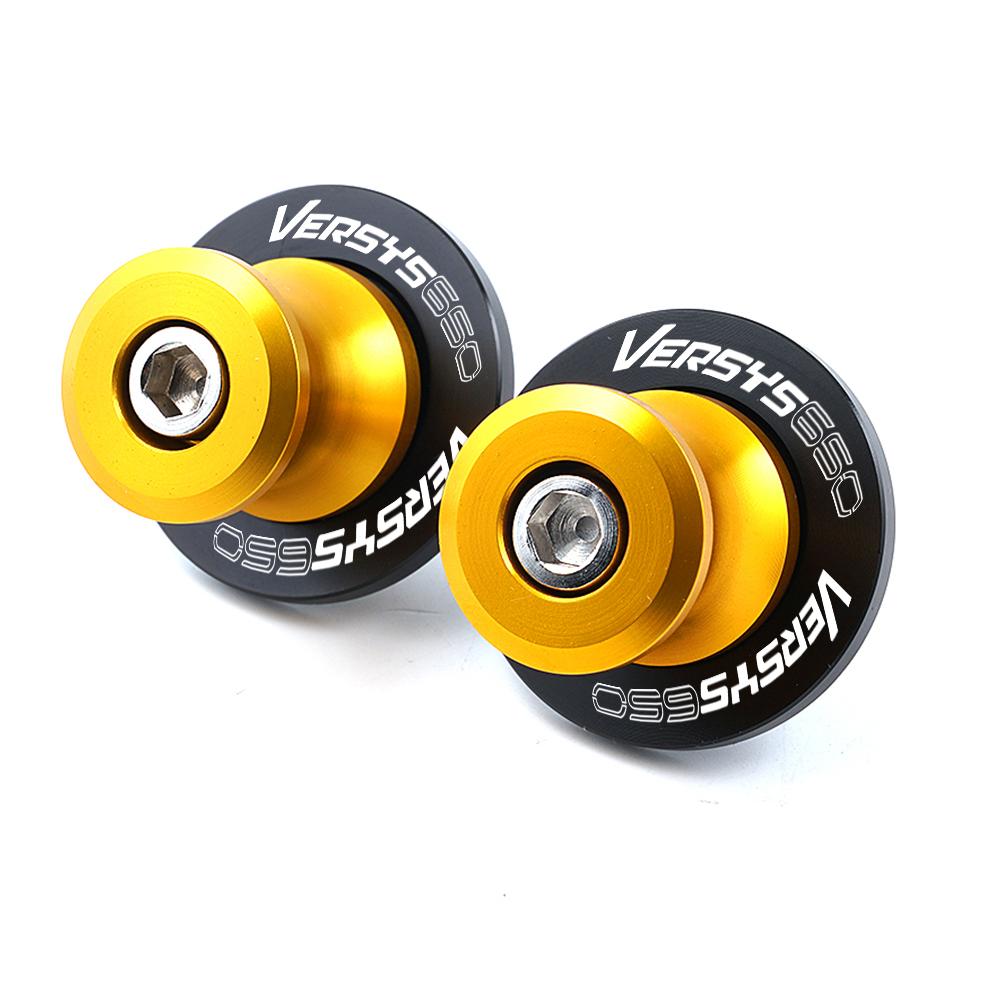 Logo For Kawasaki Versys650 VERSYS 650 2015 2016-  2022 Motorcycle Accessories M8 Swingarm Spools Slider Stand Screw