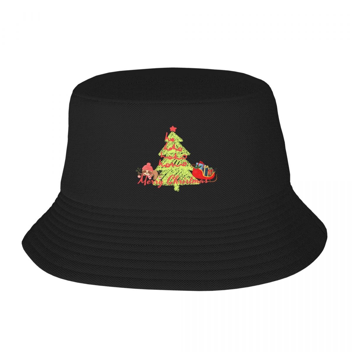 NEW Christmas Tree Vintage And Sloth Bucket Hat Fashionable Rugby Hip Hop Golf Hat Unisex Hats For Women Unisexs