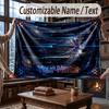Coperta Cosmica a Tema Spaziale con Nome Personalizzato Testo Coperta Personalizzata Morbida Accogliente per Casa Divano Letto